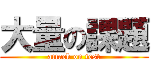 大量の課題 (attack on test)
