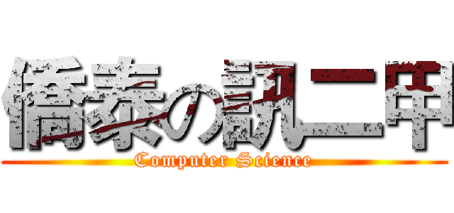 僑泰の訊二甲 (Computer Science)