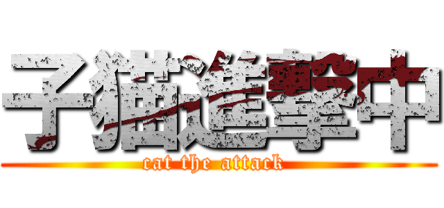 子猫進撃中 (cat the attack )