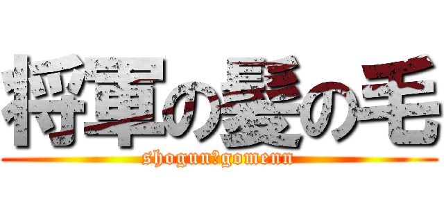 将軍の髪の毛 (shogun　gomenn)