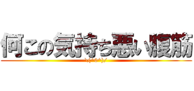 何この気持ち悪い腹筋 (\(^0^)/)