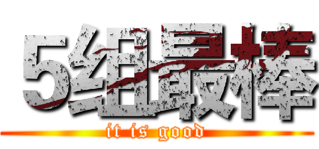 ５组最棒 (it is good)