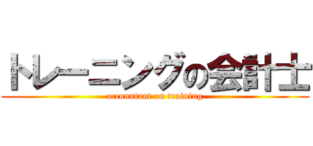 トレーニングの会計士 (accountant on training)