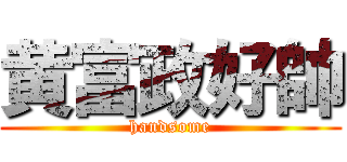 黄富政好帥 (handsome)