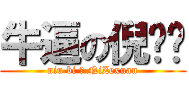 牛逼の倪泽瑄 (niu bi の NiZexuan)