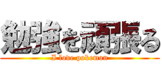 勉強を頑張る (I love pokemon)