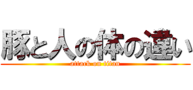 豚と人の体の違い (attack on titan)