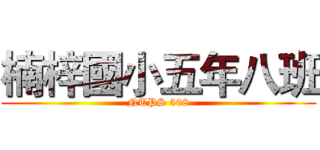 楠梓國小五年八班 (NTPS 508)