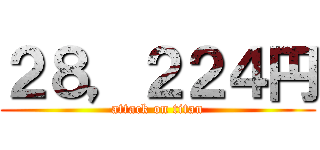 ２８，２２４円 (attack on titan)