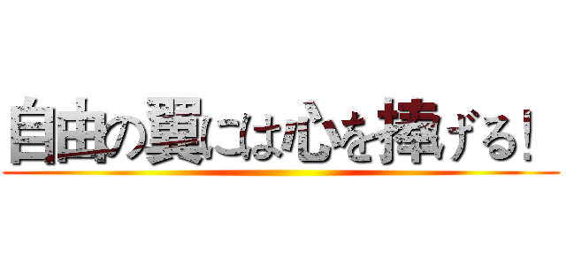 自由の翼には心を捧げる！ ()