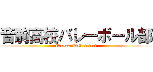 音駒高校バレーボール部 (Nekoma  High  School)