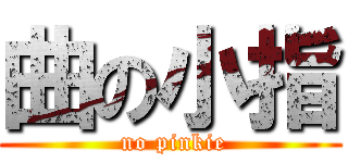 曲の小指 ( no pinkie)