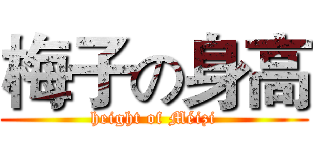 梅子の身高 (height of Méizi)