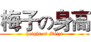 梅子の身高 (height of Méizi)