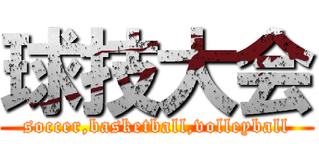 球技大会 (soccer,basketball,volleyball)