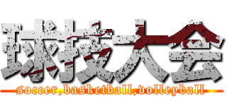 球技大会 (soccer,basketball,volleyball)