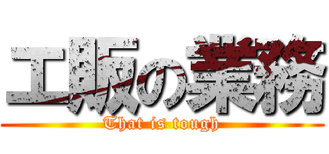 エ販の業務 (That is tough)