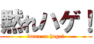 黙れハゲ！ (dama re hage！)