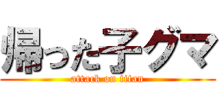帰った子グマ (attack on titan)