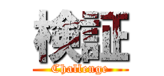 検証 (Challenge)