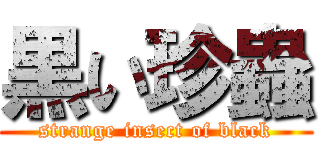 黒い珍蟲 (strange insect of black)