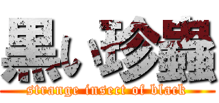 黒い珍蟲 (strange insect of black)
