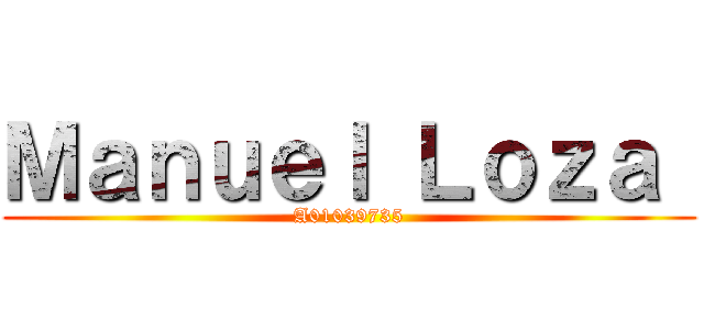 Ｍａｎｕｅｌ Ｌｏｚａ  (A01039735)