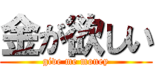 金が欲しい (give me money)