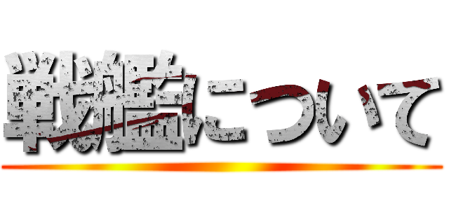 戦艦について ()