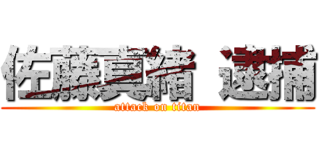 佐藤真緒 逮捕 (attack on titan)