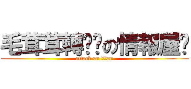 毛茸茸轉噗姬の情報屋♦ (attack on titan)