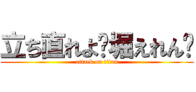 立ち直れよ‼堀えれん👍 (attack on titan)