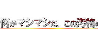 何がマシマシだ、この汚物め！ ()