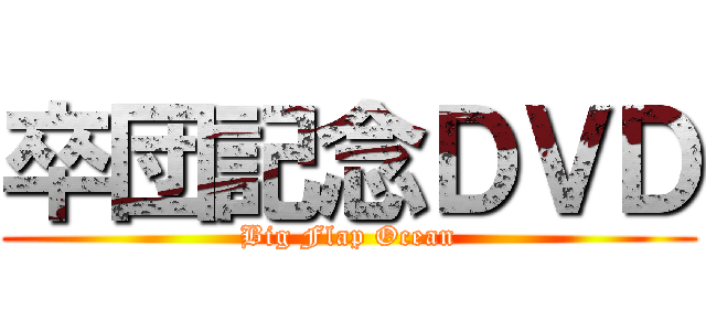 卒団記念ＤＶＤ (Big Flap Ocean)