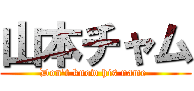 山本チャム (Don't know his name )