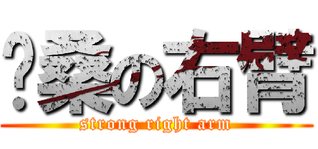 骏桑の右臂 (strong right arm)