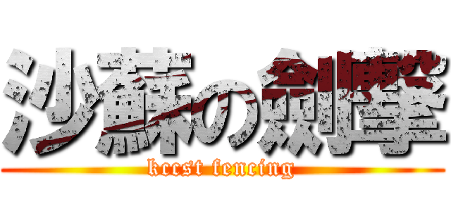 沙蘇の劍撃 (kccst fencing)
