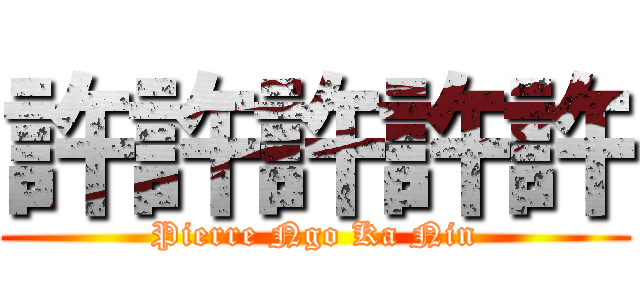 許許許許許 (Pierre Ngo Ka Nin)