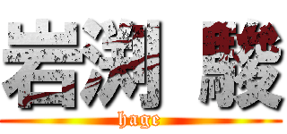 岩渕 駿 (hage)