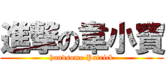 進撃の韋小寶 (handsome Patrick)