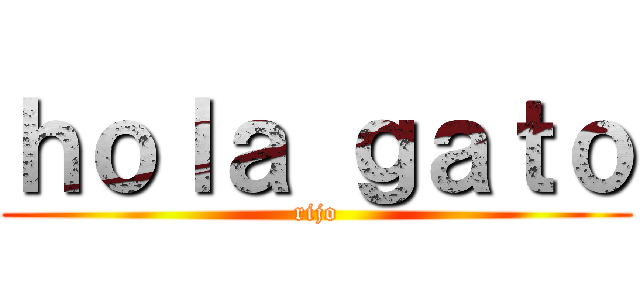 ｈｏｌａ ｇａｔｏ (rijo)