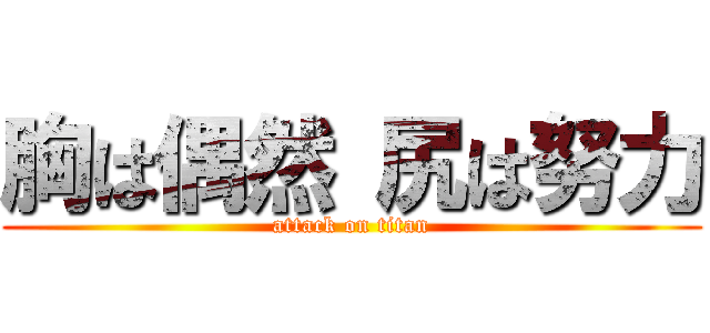 胸は偶然 尻は努力 (attack on titan)