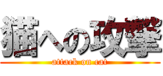 猫への攻撃 (attack on cat)