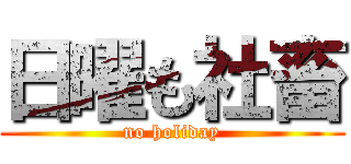 日曜も社畜 (no holiday)