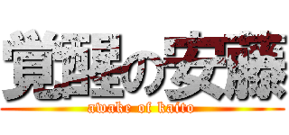 覚醒の安藤 (awake of kaito)