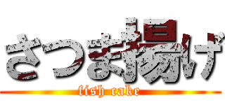 さつま揚げ (fish cake)