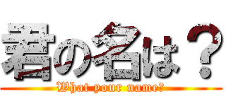 君の名は？ (What your name?)