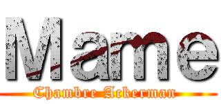 Ｍａｍｅ (Chambre Ackerman )
