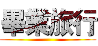 畢業旅行 ()
