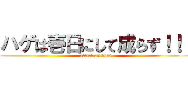 ハゲは壱日にして成らず！！！ (attack on titan)